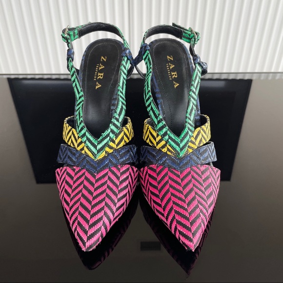 Zara Multi Coloured Slingbacks - Picture 3 of 7